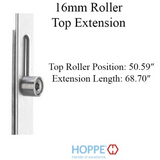 HOPPE 16mm Manual Top Extension, Roller @ 50.59