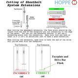 HOPPE HLS9000 Top Extension Shootbolt 975 mm Manual Reverse Action,16 mm Wide - 2135195