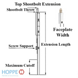 HOPPE HLS9000 Top Extension Shootbolt 975 mm Manual Reverse Action,16 mm Wide - 2135195