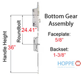 Hoppe 16mm Manual Gear, 35/92, Shootbolt-Roundbolt @ 24.41