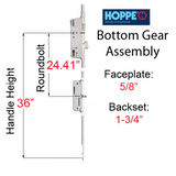 Hoppe 16mm Manual Gear, 45/92, Shootbolt, Roundbolt @ 24.41