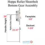 16mm Manual Gear, 35/92, Roller-Shootbolt, Roller @ 24.41"