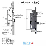 16mm Manual Gear, 45/92, Roller-Shootbolt, Roller @ 24.41", 1" Deadbolt Throw