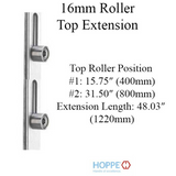 HOPPE 16mm Manual 4 Roller Top Extension, Rollers at 15.75