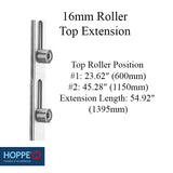 16MM MANUAL 4 ROLLER TOP EXTENSION, ROLLERS @ 23.62 AND 45.28", 54.92" LENGTH