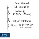 16MM MANUAL 4 ROLLER TOP EXTENSION, ROLLERS @ 23.62 AND 45.28", 54.92" LENGTH