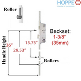 Hoppe 16mm Manual 4 Roller Gear, 35/92, @15.75 & 29.53", 1/2" D/B - 8778883