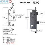 Hoppe 16mm Manual 4 Roller Gear, 35/92, @15.75 & 29.53", 1/2" D/B - 8778883