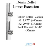 Hoppe 16mm Manual 4 Roller Gear, 35/92, @15.75 & 29.53", 1/2" D/B - 8778883