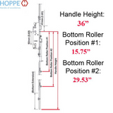 Hoppe 16mm Manual Gear, 45/92, Roller @ 15.75" & 29.53" - 8778895