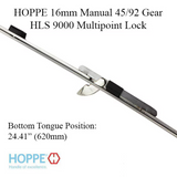 Hoppe Multipoint 1.77" Backset Manual Gear with Tongue Bottom Extension