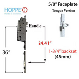 Hoppe Multipoint 1.77" Backset Manual Gear with Tongue Bottom Extension