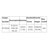 HOPPE  Manual Shootbolt Gear 8779259