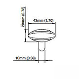 Thumbturn only, CES Crescent Cylinder Knob - Antique Brass