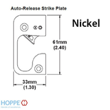 Strike Plate, RA6133, Auto-Release 1.30 x 2.40 - Nickel, 850-8783871