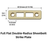 HOPPE SB125 Full Flat Double-Radius Shootbolt Strike Plate, Stainless Steel - 8784059