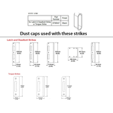 Strike Plate, PT0002N, Flat Tongue 1.30 x 4.57 - Brass -8784699