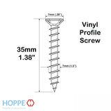 Screws, 7mm Head, 35mm Length - Stainless Steel