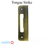 Strike Plate, PT0002N, Flat Tongue 1.30 x 4.57 - Antique Brass