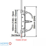 Inactive Flush Bolt Rod, 30mm Backset, Flip Lever - Stainless Steel