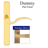 HOPPE MULTIPOINT LOCK HANDLESET, MUNCHEN, M112PL/216N, SOLID BRASS - ANTIQUE BRASS, DUMMY PAIR, 8787963