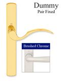 HOPPE Multipoint Lock Handleset, Munchen, M112PL/216N, Solid Brass - Brushed Chrome, Dummy Pair, 8787975