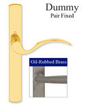 HOPPE MULTIPOINT LOCK HANDLESET, MUNCHEN, M112PL/216N, SOLID BRASS - OIL RUBBED BRASS, DUMMY PAIR , 8788031