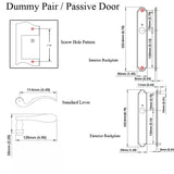 Munchen Dummy, M112PL / 374N Fixed Pair - Brushed Chrome