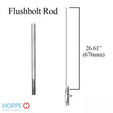 HLS Rod only; M8, .37" x 26.61" Rod for Inactive Door