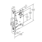 Accentra 8800FL Series Grade 1 Mortise Lock Body with Field Reversible Handing