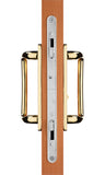 88060001 Charlotte Sliding Door Handle Set in Polished Brass Finish Fits 3-15/16&#8243; CTC Screw Holes