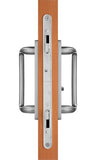 88060002 Charlotte Sliding Door Handle Set with 3-15/16&#8243; CTC Screw Holes in Brushed Stainless