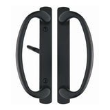 88060004 Charlotte Sliding Glass Door Handle Set in Antique Black Finish Fits 3-15/16&#8243; Center to Center Screw Holes