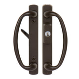 Keylocking Sliding Door Handle with Keylock in Tuscan Bronze