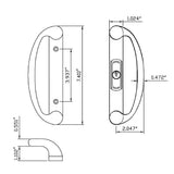 88199805 Sonoma Sliding Glass Door Handle Set With Center Keylock In Antique Brass