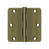 3-1/2" x 3-1/2" x 1/4" Radius Hinge, Residential Thickness