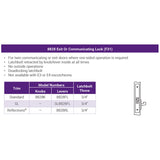 Accentra (formerly Yale)  AUR 8828FL Exit or Communicating Mortise Lock, Augusta Lever, Standard Rose