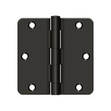 3-1/2" x 3-1/2" x 1/4" Radius Hinge, Residential Thickness