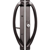 88309804TB Rockwell Modena Contemporary Sliding Patio Door Handle with Center Keylock in Tuscan Bronze Finish