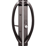 88306204TB Rockwell Modena Contemporary Sliding Patio Door Handle with Offset Keylock in Tuscan Bronze Finish