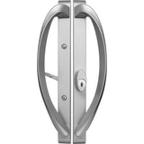 88306217MG Rockwell Modena Contemporary Sliding Patio Door Handle with Offset Keylock in Misty Gray