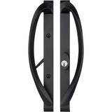 883062US10B Rockwell Modena Contemporary Sliding Patio Door Handle with Offset Keylock in Antique Black Finish