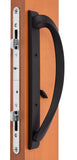 Contemporary Sliding Patio Door Handle with Keylock Matte Black Finish