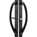 88309814MBL Rockwell Modena Contemporary Sliding Patio Door Handle with Center Keylock in Matt Black Finish