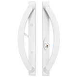 883156211OWH- Rockwell Sarasota Custom Sliding Door Offset Keylocking Handleset in White Finish