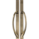 88356636 ROCKWELL LAGUNA CONTEMPORARY DUMMY SLIDING PATIO DOOR HANDLE IN ANTIQUE BRASS FINISH