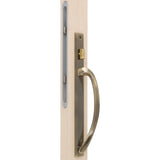 88350636 ROCKWELL LAGUNA CONTEMPORARY KEYED ENTRY SLIDING PATIO DOOR HANDLE IN ANTIQUE BRASS FINISH