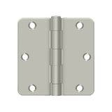 3-1/2" x 3-1/2" x 1/4" Radius Hinge, Residential Thickness