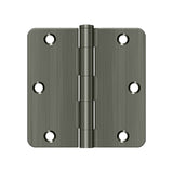 3-1/2" x 3-1/2" x 1/4" Radius Hinge, Residential Thickness