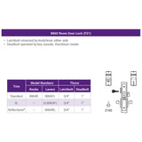 Accentra (formerly Yale)  AUCN 8860FL Room Door (Entrance or Storeroom) Mortise Lock with Augusta Lever, CN Escutcheon